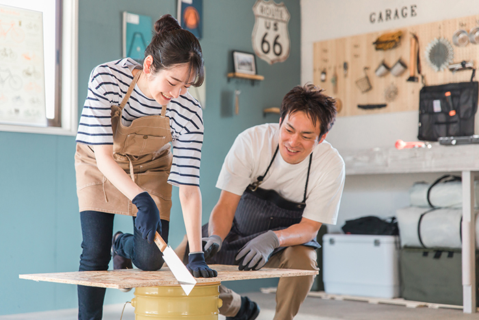 ガレージは作業場・遊び場にもなる